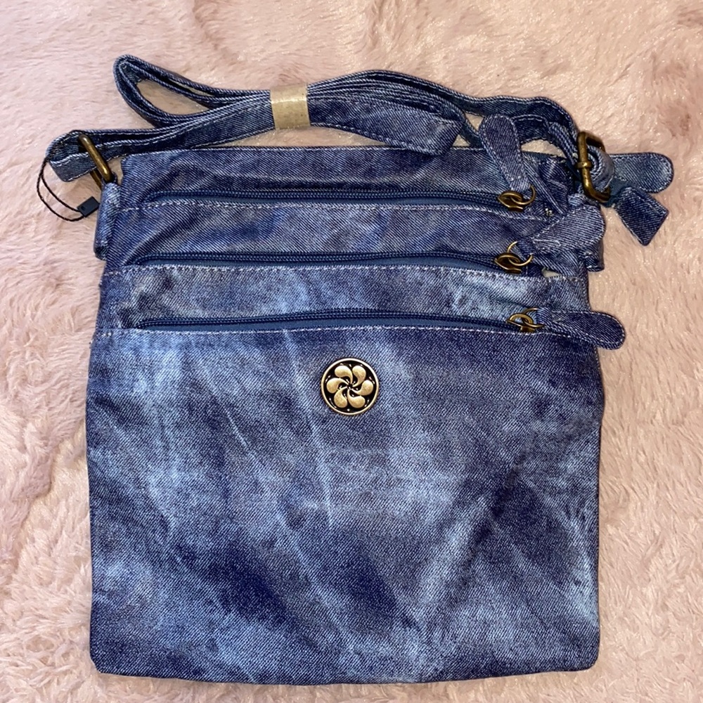 Angel Kiss/ Denim Crossbody Bag